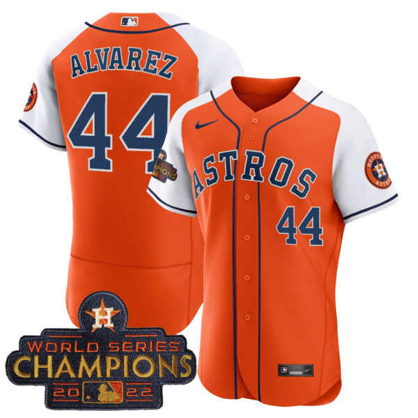 Men's Astros 2023 Gold Alternate Flex Base V2 Jersey – All Stitched - Image 4