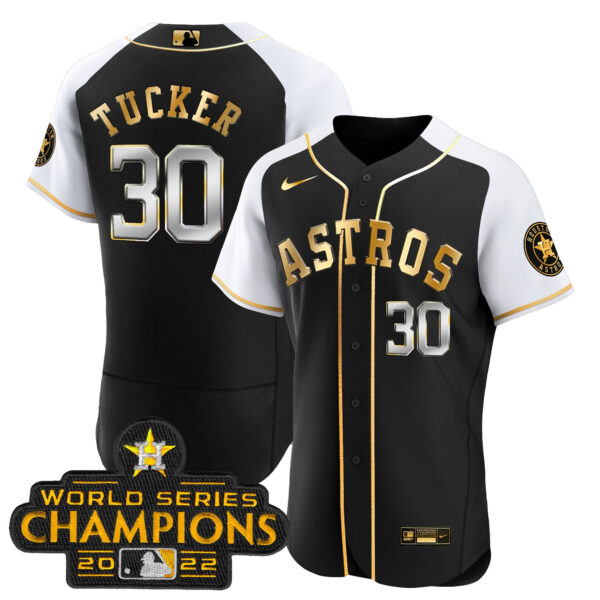 Men's Astros 2023 Gold Alternate Flex Base V2 Jersey – All Stitched - Image 14