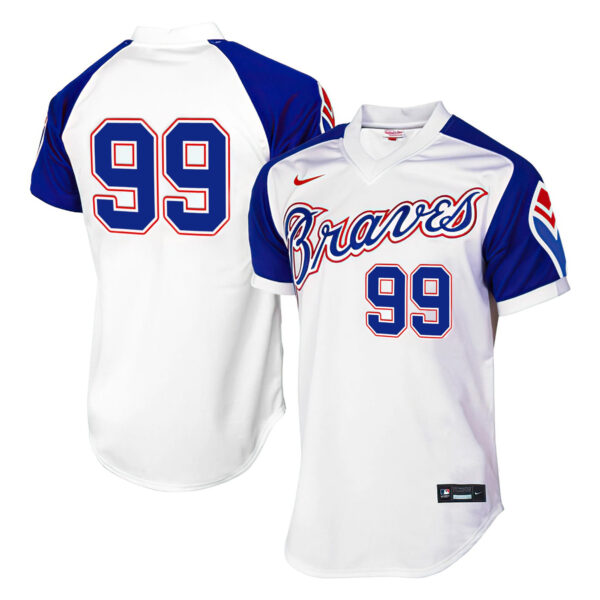 Men's Atlanta Braves 1974 Throwback Jersey - All Stitched - Image 9
