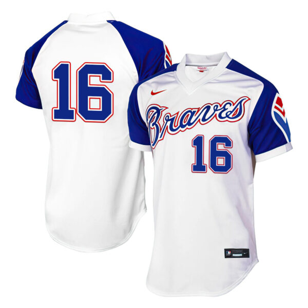 Men's Atlanta Braves 1974 Throwback Jersey - All Stitched - Image 2