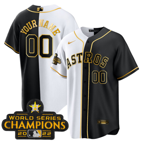 Astros 2023 Gold Rush Collection Custom Jersey – All Stitched - Image 19