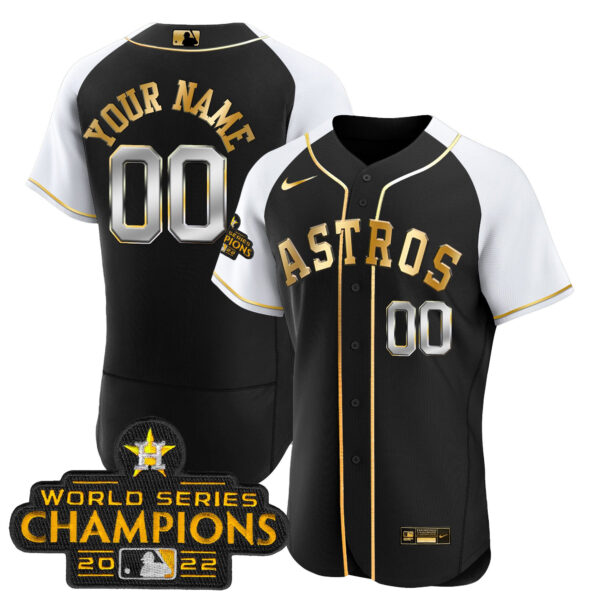 Astros 2023 Gold Rush Collection Custom Jersey – All Stitched - Image 13
