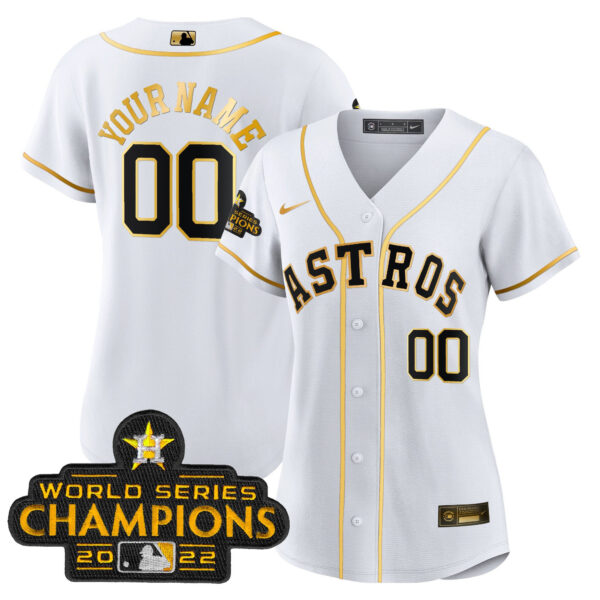 Astros 2023 Gold Rush Collection Custom Jersey – All Stitched - Image 9