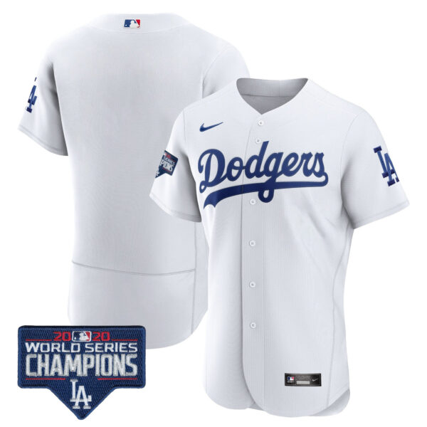 Men's Dodgers World Series Champions Patch Flex Base Jersey - All Stitched - Image 27