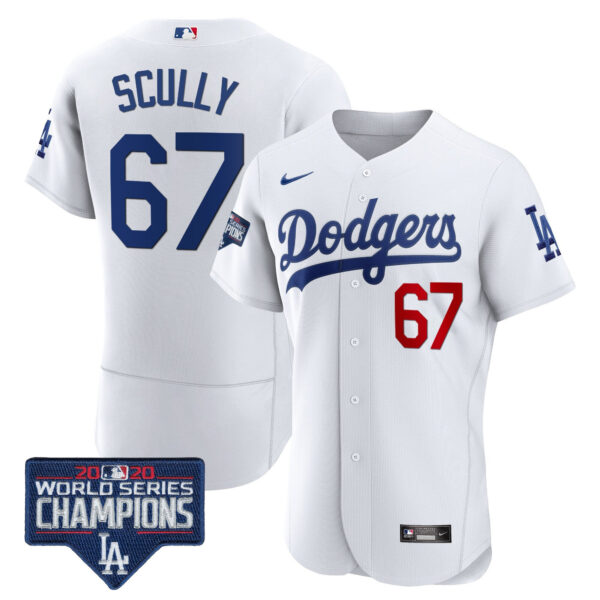 Men's Dodgers World Series Champions Patch Flex Base Jersey - All Stitched - Image 21