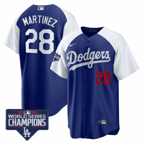 Men's Dodgers World Series Champions Patch Cool Base Jersey - All Stitched - Image 15