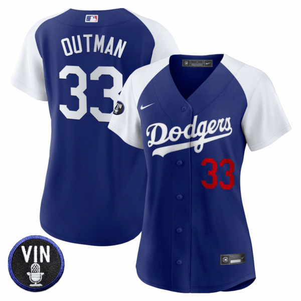 Women's Dodgers Vin Scully Patch Jersey - All Stitched - Image 16