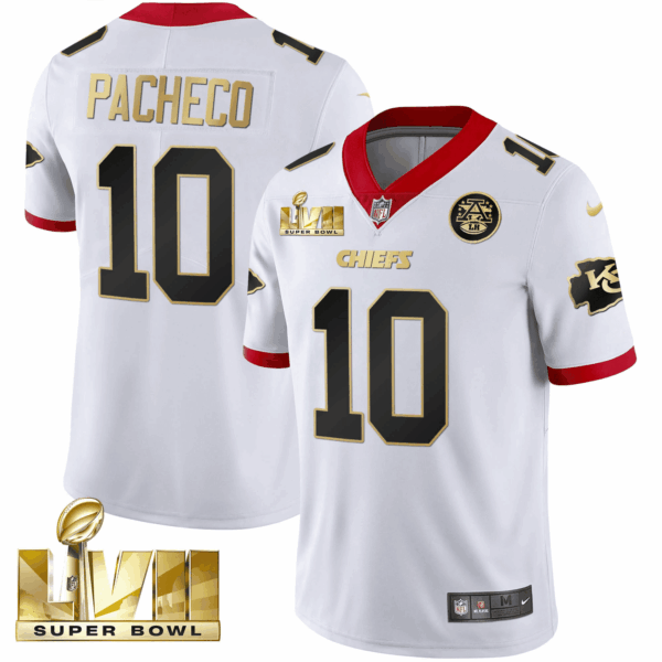 Men's Chiefs Super Bowl LVII Gold Trim Vapor V2 Jersey - All Stitched - Image 5