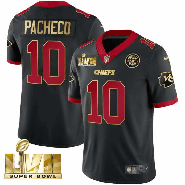 Men's Chiefs Super Bowl LVII Gold Trim Vapor V2 Jersey - All Stitched - Image 11