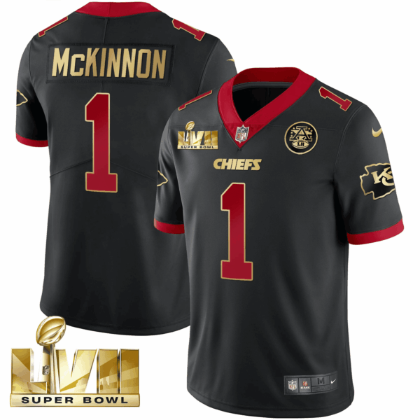 Men's Chiefs Super Bowl LVII Gold Trim Vapor V2 Jersey - All Stitched - Image 12