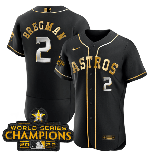 Men's Astros 2023 Gold Flex Base Collection Jersey – All Stitched - Image 12