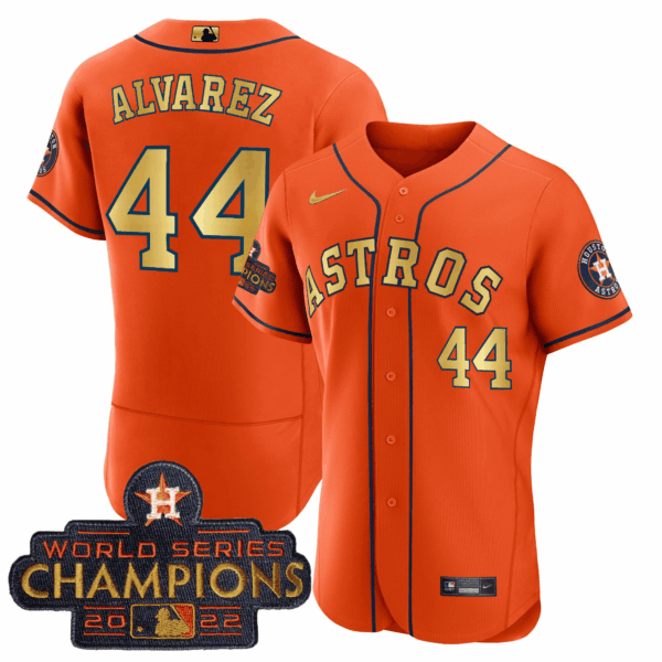 Men's Astros 2023 Gold Flex Base Collection Jersey – All Stitched - Image 54