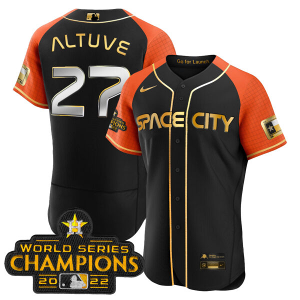 Youth's Astros 2023 Space City Champions Flex Jersey – All Stitched - Image 53
