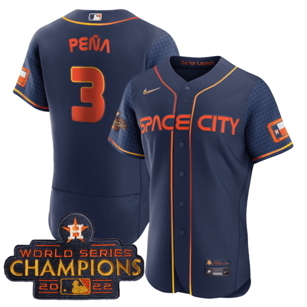 Youth's Astros 2023 Space City Champions Flex Jersey – All Stitched - Image 31