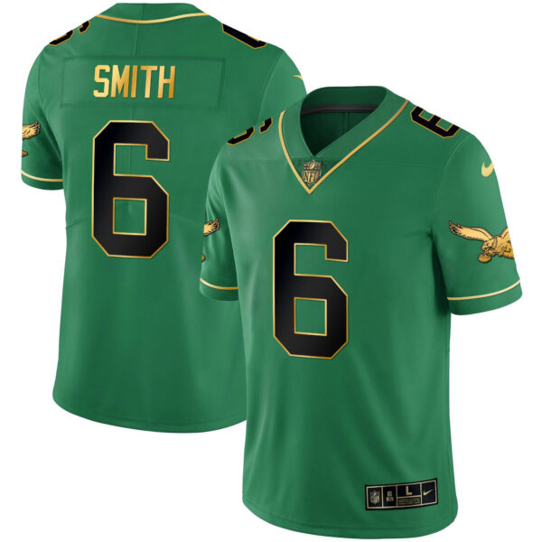 Youth's Eagles Kelly Green Gold Jersey - All Stitched - Image 11