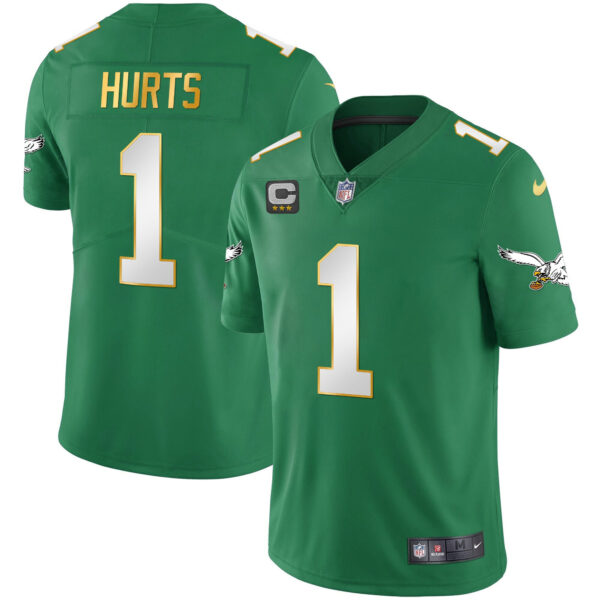 Youth's Eagles Kelly Green Gold Jersey - All Stitched - Image 19