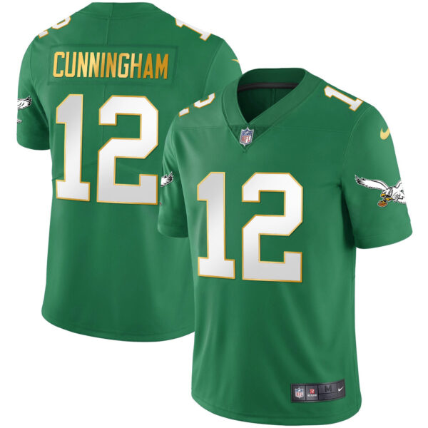 Youth's Eagles Kelly Green Gold Jersey - All Stitched - Image 21