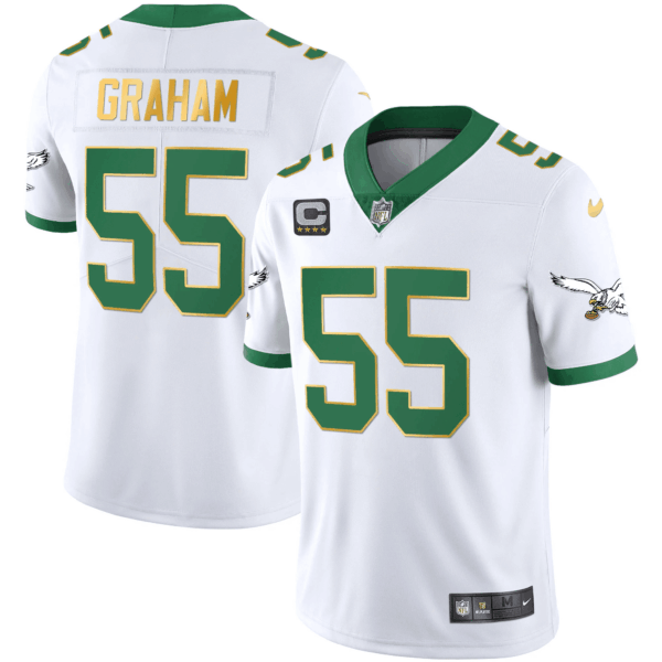 Youth's Eagles Kelly Green Gold Jersey - All Stitched - Image 58