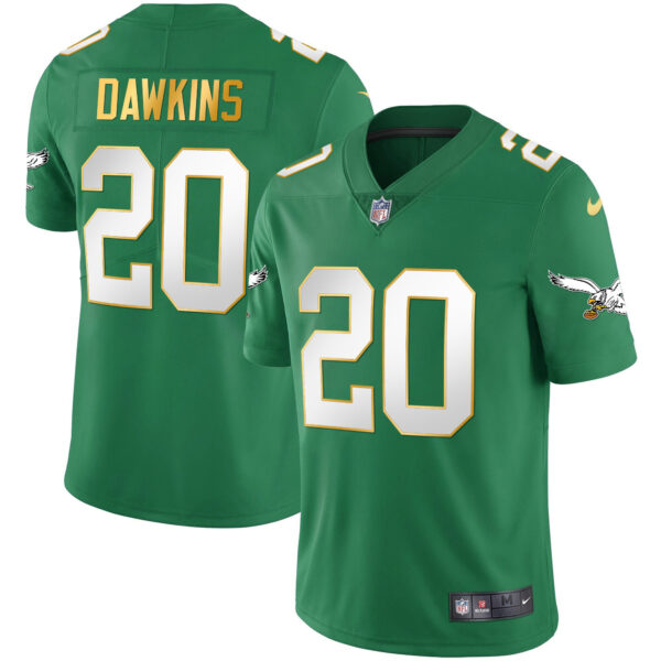 Youth's Eagles Kelly Green Gold Jersey - All Stitched - Image 23