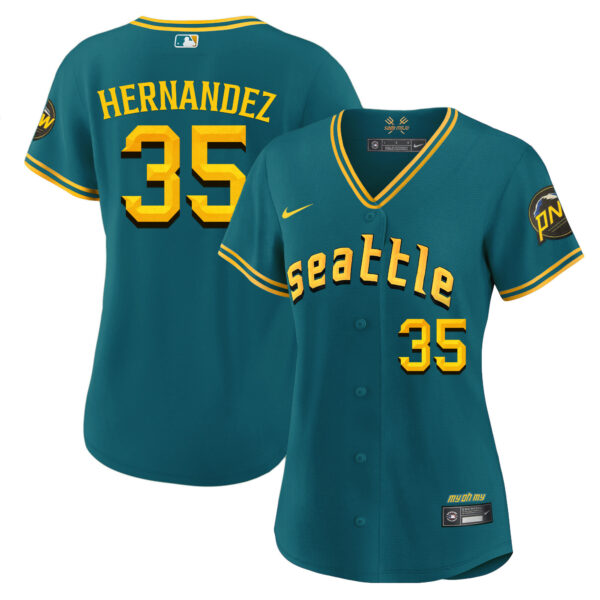Women's Seattle Mariners 2023 City Connect Fan Made Jersey - All Stitched - Image 19