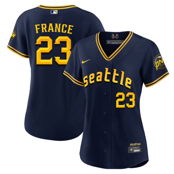Women's Seattle Mariners 2023 City Connect Fan Made Jersey - All Stitched - Image 10