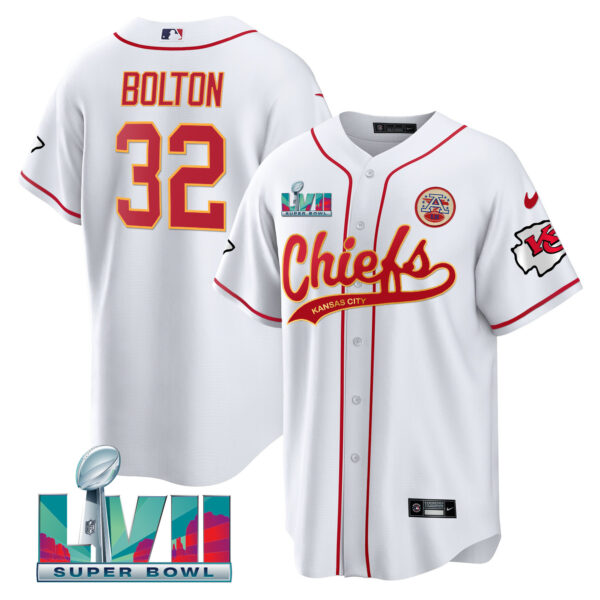 Youth's Chiefs Super Bowl LVII Cool base Jersey - All Stitched - Image 9