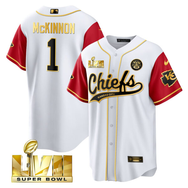 Youth's Chiefs Super Bowl LVII Cool base Jersey - All Stitched - Image 41