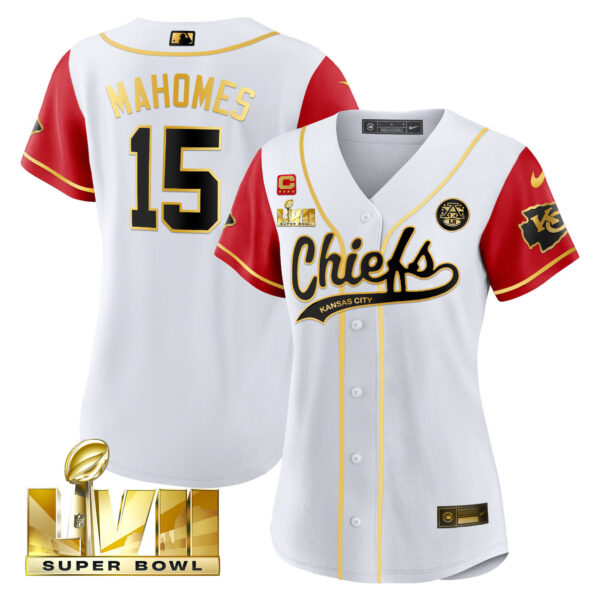 Women's Chiefs Super Bowl LVII BaseBall Jersey - All Stitched - Image 37