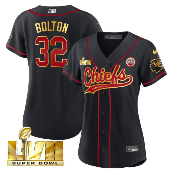 Women's Chiefs Super Bowl LVII Baseball Jersey V2 - All Stitched - Image 3
