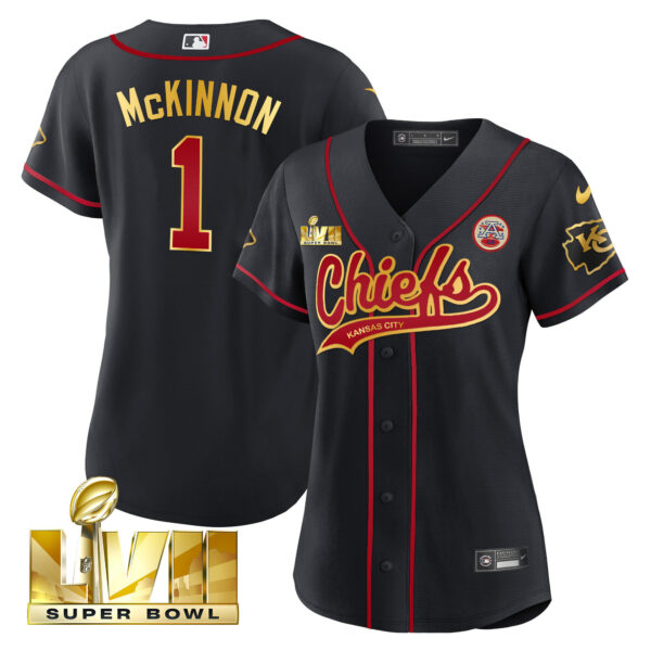 Women's Chiefs Super Bowl LVII Baseball Jersey V2 - All Stitched - Image 5