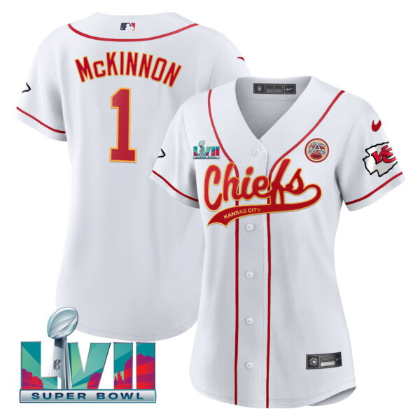 Women's Chiefs Super Bowl LVII Baseball Jersey V2 - All Stitched - Image 23