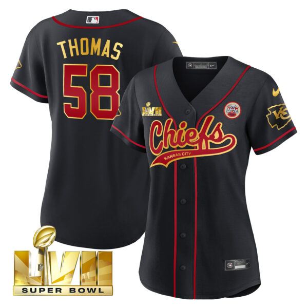 Women's Chiefs Super Bowl LVII Baseball Jersey V2 - All Stitched - Image 4