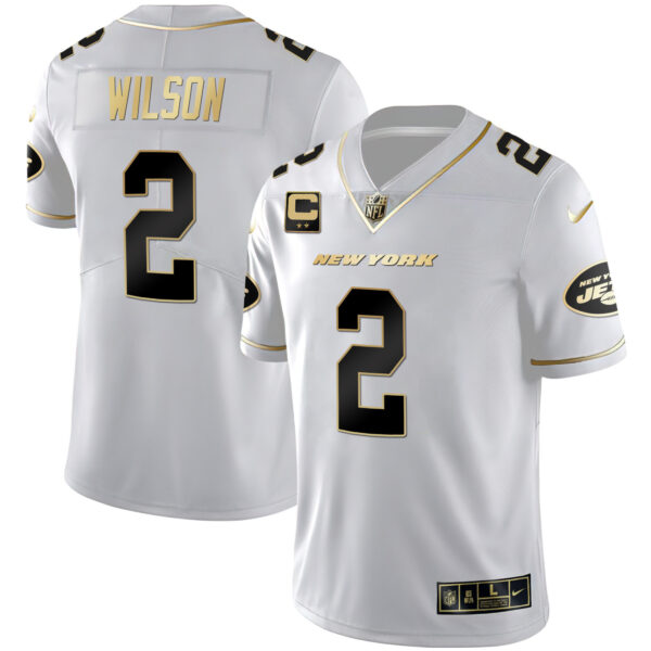 Men's Jets Black Gold & White Gold Vapor Limited - All Stitched - Image 2