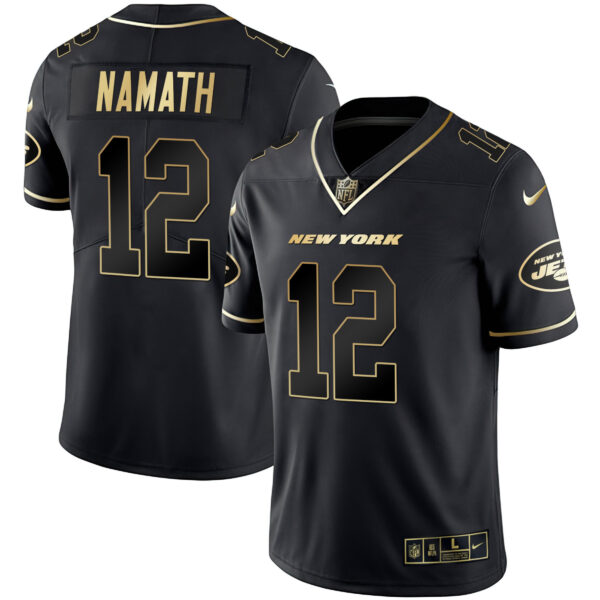 Men's Jets Black Gold & White Gold Vapor Limited - All Stitched - Image 11