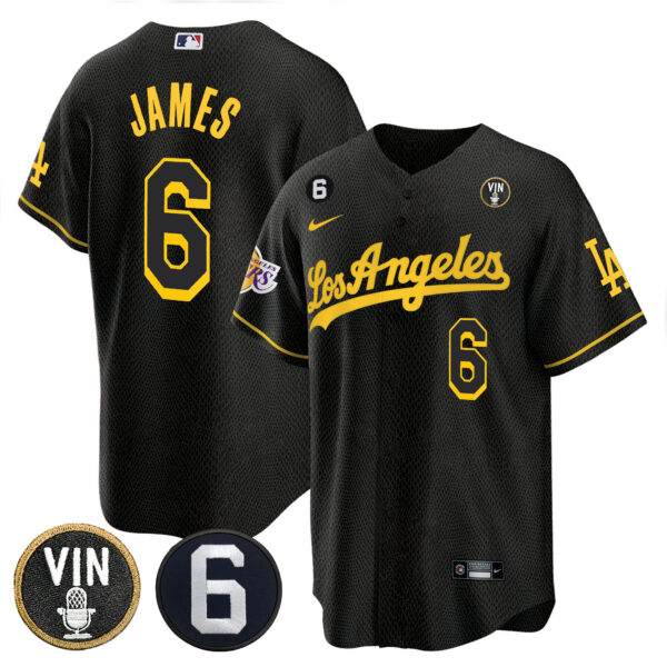 Men's Split Dodgers - Lakers Cool Base Jersey - All Stitched - Image 28