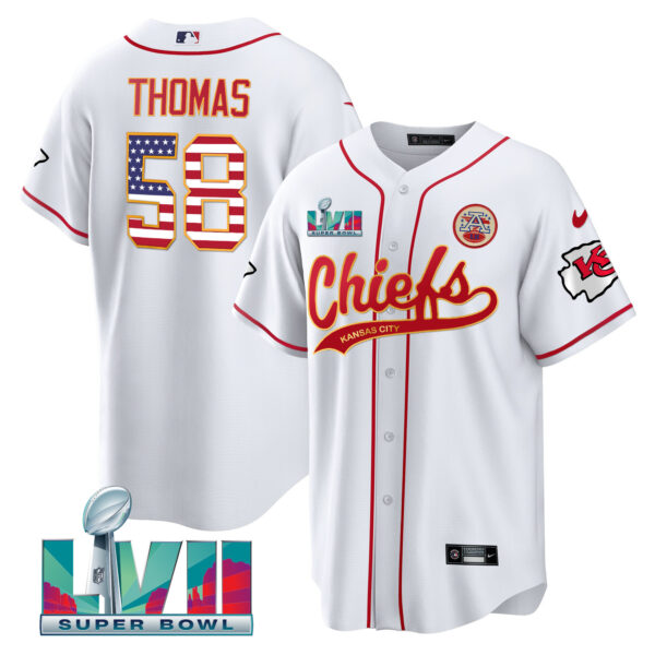 Men's Chiefs Super Bowl LVII Flag Cool Base Jersey - All Stitched - Image 11