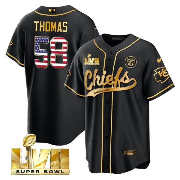 Men's Chiefs Super Bowl LVII Flag Cool Base Jersey - All Stitched - Image 18
