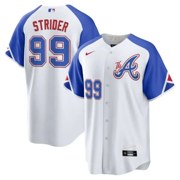 Atlanta Braves Spencer Strider City Connect Jersey - All Stitched - Image 2