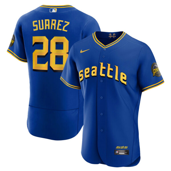 Men's Seattle Mariners 2023 City Connect Gold Jersey - All Stitched - Image 36