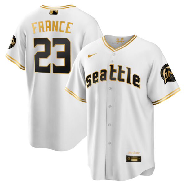Men's Seattle Mariners 2023 City Connect Gold Jersey - All Stitched - Image 10