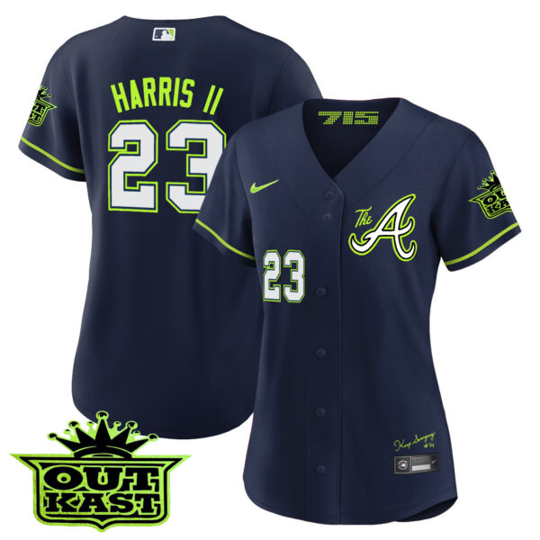 Women's Atlanta Braves Atliens The A Baseball Jersey - All Stitched - Image 5