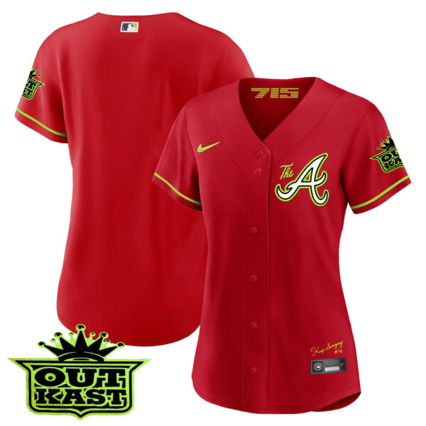 Women's Atlanta Braves Atliens The A Baseball Jersey - All Stitched - Image 18