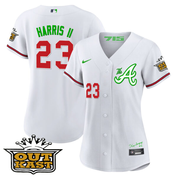 Women's Atlanta Braves Atliens The A Baseball Jersey - All Stitched - Image 32