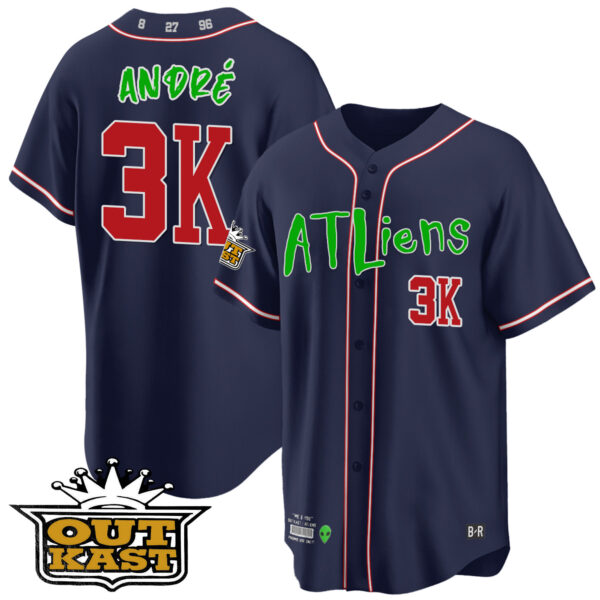 Men's Atlanta Braves Atliens Cool Base Jersey - All Stitched - Image 13