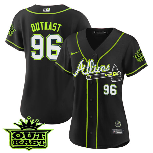 Women's Atlanta Braves Atliens Jersey - All Stitched - Image 48