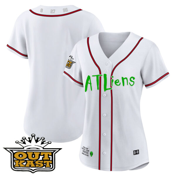 Women's Atlanta Braves Atliens Jersey - All Stitched - Image 27