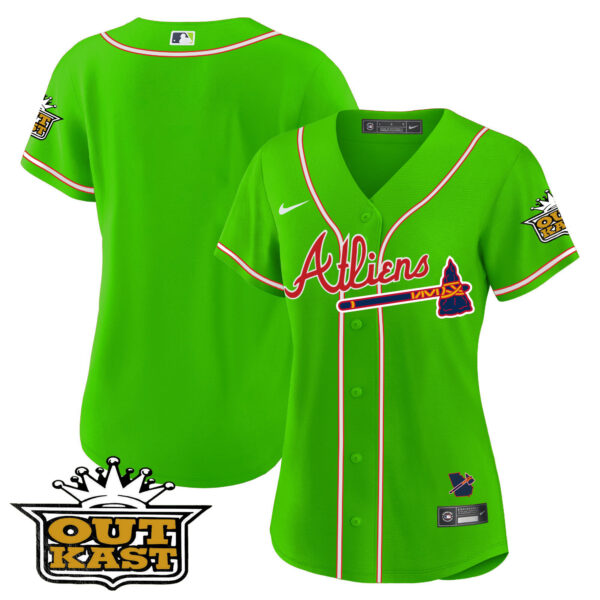 Women's Atlanta Braves Atliens Jersey - All Stitched - Image 36