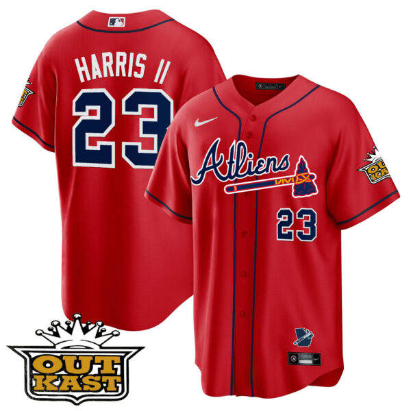 Men's Atlanta Braves Atliens Cool Base Jersey V2 - All Stitched - Image 42