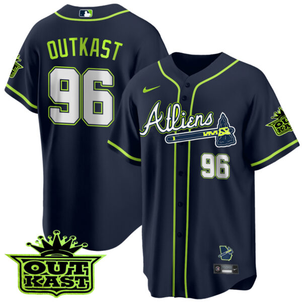 Men's Atlanta Braves Atliens Cool Base Jersey V2 - All Stitched - Image 29