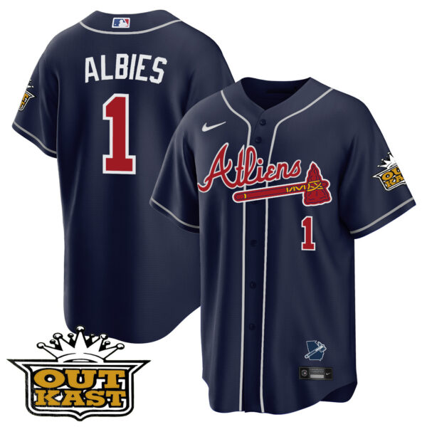 Men's Atlanta Braves Atliens Cool Base Jersey V2 - All Stitched - Image 53